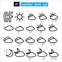 Weather icons vector set 
