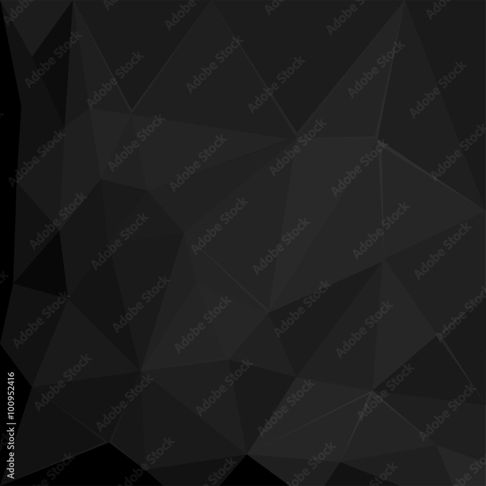 Sticker abstract polygonal geometric facet black vector background wallpaper illustration