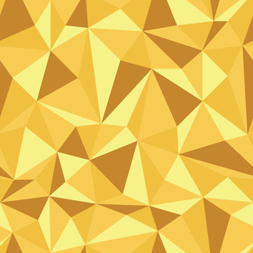 Golden Seamless Pattern of geometric shapes