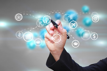 Social media,social network concept.