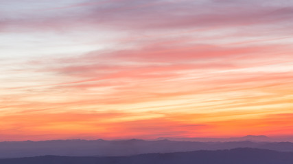 Fototapeta na wymiar Twilight sky and Mountain background