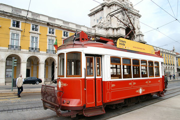 Plakat Straßenbahn in Lissabon