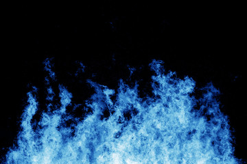 Fototapeta na wymiar Detailed blue flames