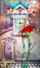 Fairytales castle and red carnations © Rosario Rizzo
