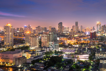 Fototapeta na wymiar Bangkok city night time