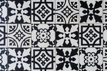 vintage floral pattern floor tile