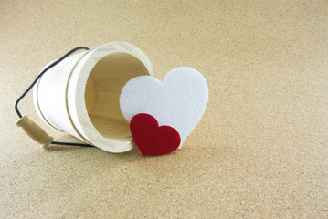 heart and wood bucket