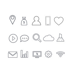 Line icon social networking