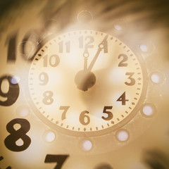 Fototapeta na wymiar Abstract time concept with retro clock