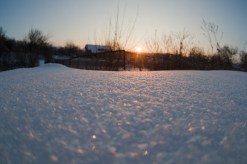 snow sunset