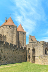 Fototapeta na wymiar Castle of Carcassonne, Languedoc Roussillon
