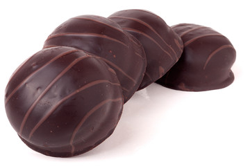 chocolate candy isolated on white