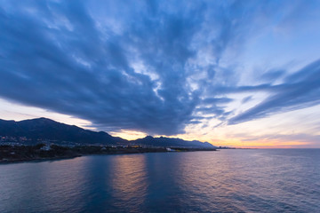 cyprus trnc girne town at the misty morning
