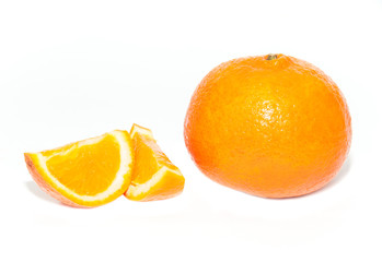 Orange fruit on white
