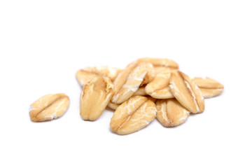 few oatmeal on a white background