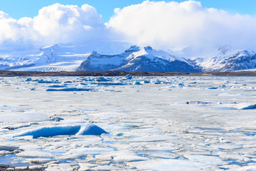 Glacier ice lagoon in Jokullsarlon