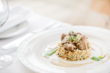 barley with meat