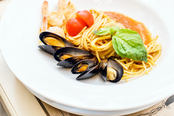 pasta with mussels