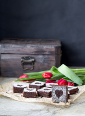 chocolate nut brownie cake