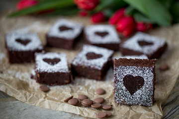 chocolate nut brownie cake