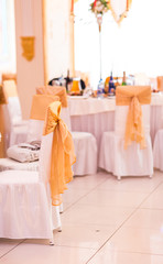 wedding chair and table setting for fine dining 
