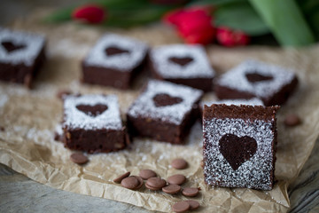 chocolate nut brownie cake