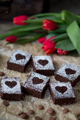 chocolate nut brownie cake