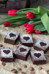 chocolate nut brownie cake