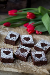 chocolate nut brownie cake