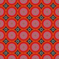 African ethno abstract seamless pattern with decorative folk ele