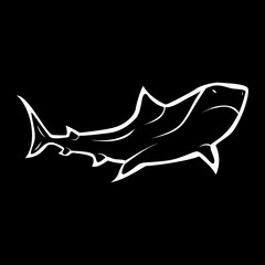 the shark silhouette