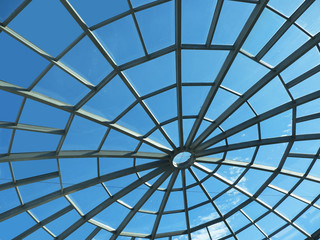 Spiders web style roof in the Stylist Town of Marbella on the Costa del Sol in Andalucia Spain