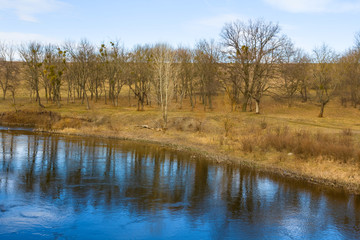 Fototapeta na wymiar spring river landscape