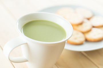 hot matcha latte