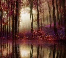 Selbstklebende Fototapete Foto des Tages Fantasie Herbstwald