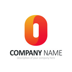 Zero number logo icon design template elements
