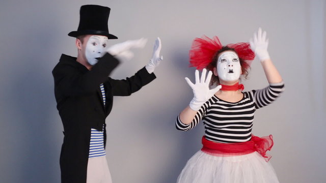 Mime near invisible wall