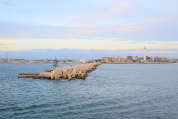 Landscape with the image of a sea