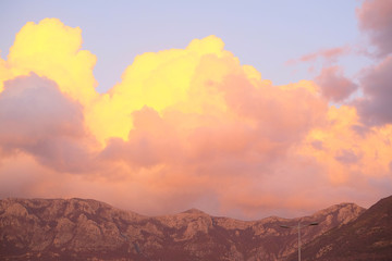 Fototapeta na wymiar Mountains at a dawn