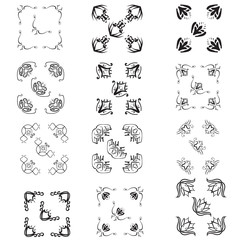 Vector frames borders vintage style