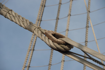 sail ship shrouds detail on sky © Andrea Izzotti