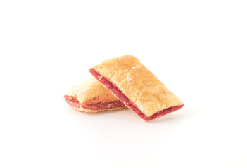 mini pie biscuit with strawberry jam
