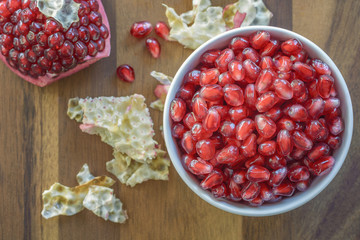 Juicy berries pomegranate.