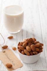 almond milk organic healthy nut vegan vegetarian drink