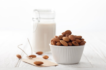 almond milk organic healthy nut vegan vegetarian drink