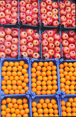 many fruits oranges pomegranate