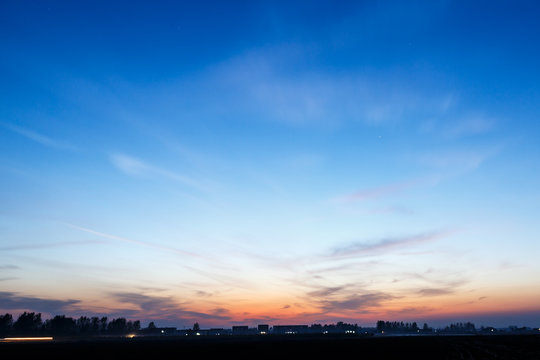 Fototapeta The blue sky in the evening
