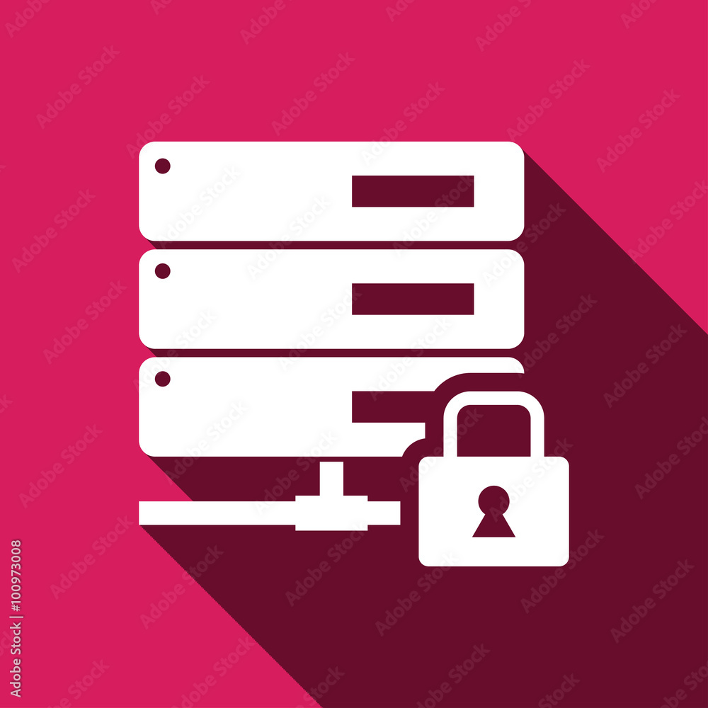 Poster database security protection icon