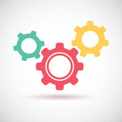 Gears, shift gears, change gears. Vector illustration.