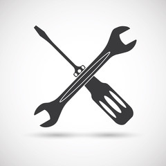 Tools icon. Screwdriver and wrench.